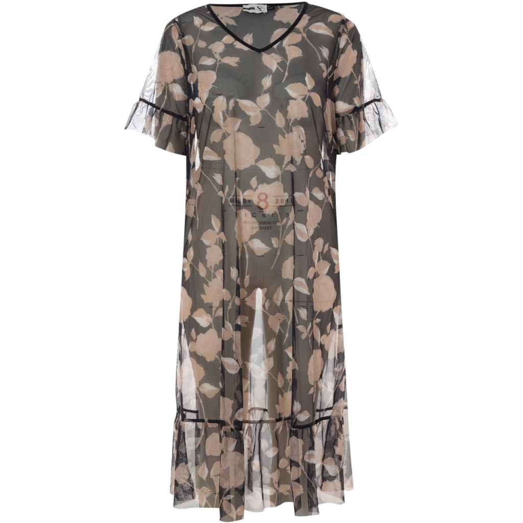 Studio Karin Dress Dress Black with sand flowers