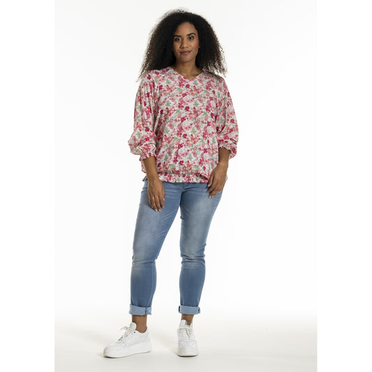 Studio SAugusta Blouse Blouse Red/green flowers