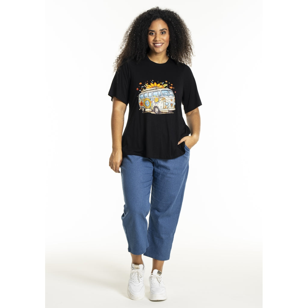 Studio SBella T-Shirt with print T-Shirt Black with bus