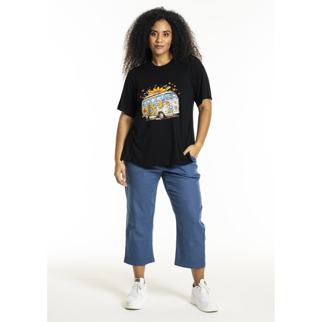 Studio SBella T-Shirt with print T-Shirt Black with bus