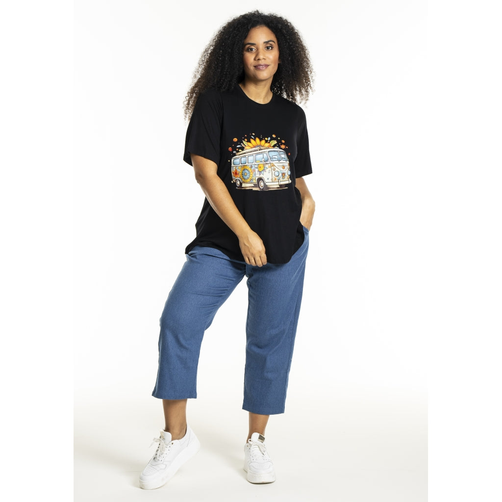 Studio SBella T-Shirt with print T-Shirt Black with bus