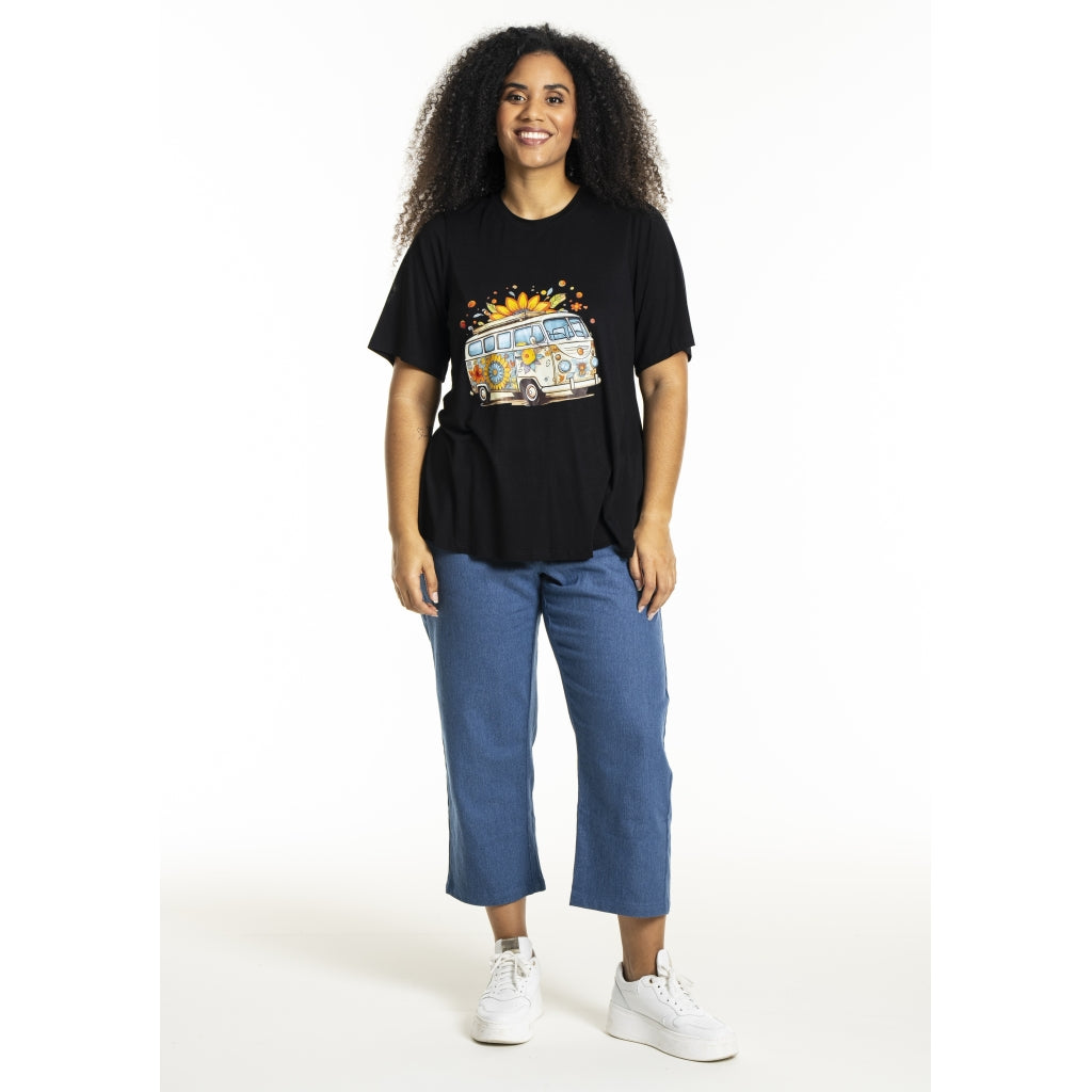 Studio SBella T-Shirt with print T-Shirt Black with bus