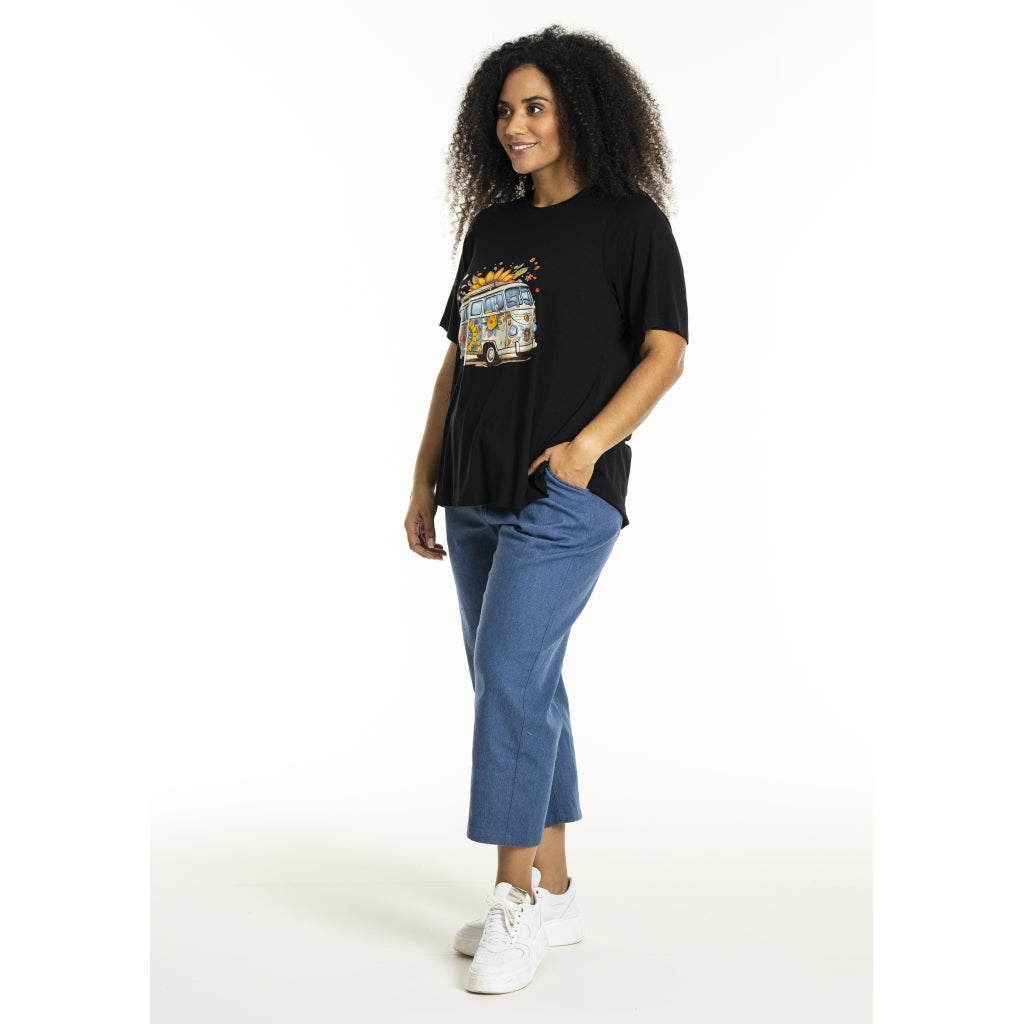 Studio SBella T-Shirt with print T-Shirt Black with bus