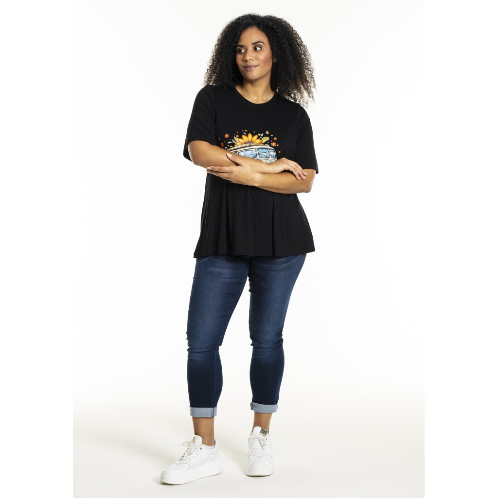 Studio SBella T-Shirt with print T-Shirt Black with bus