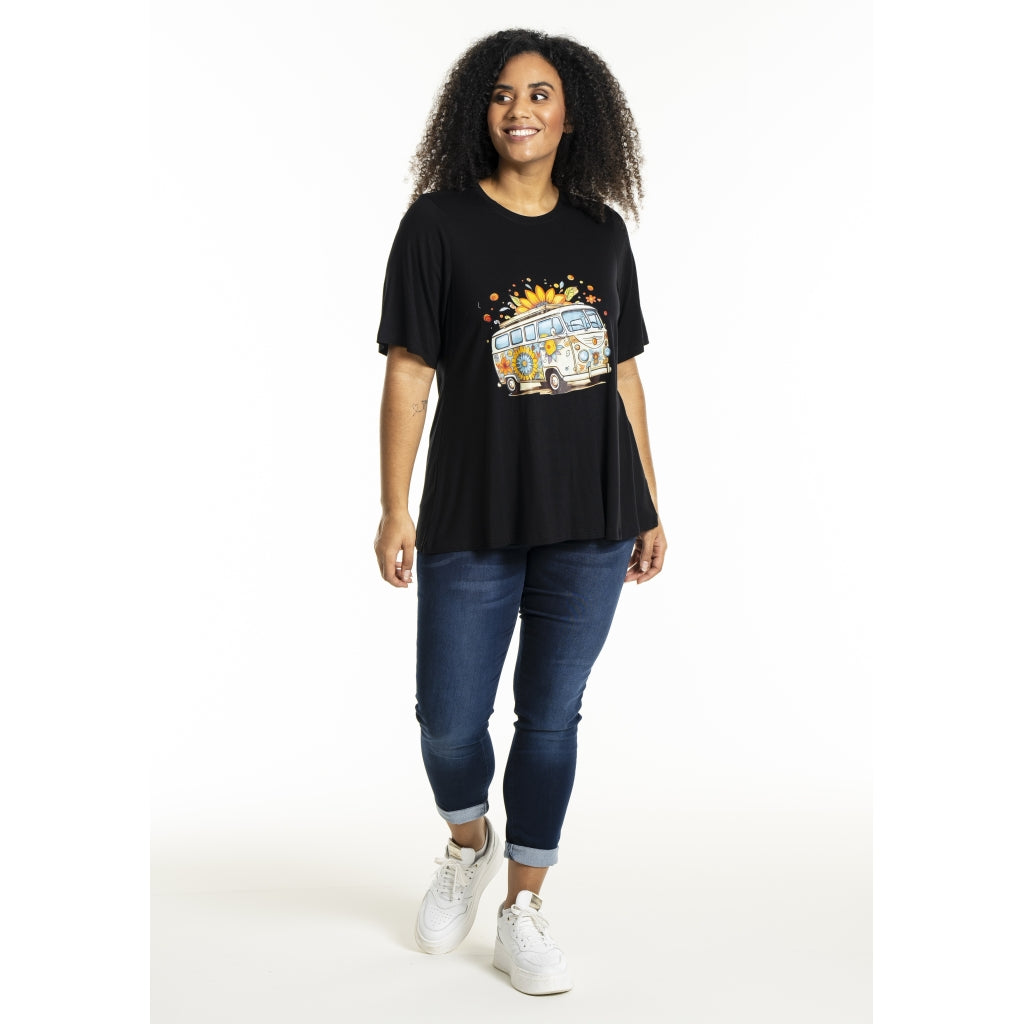 Studio SBella T-Shirt with print T-Shirt Black with bus