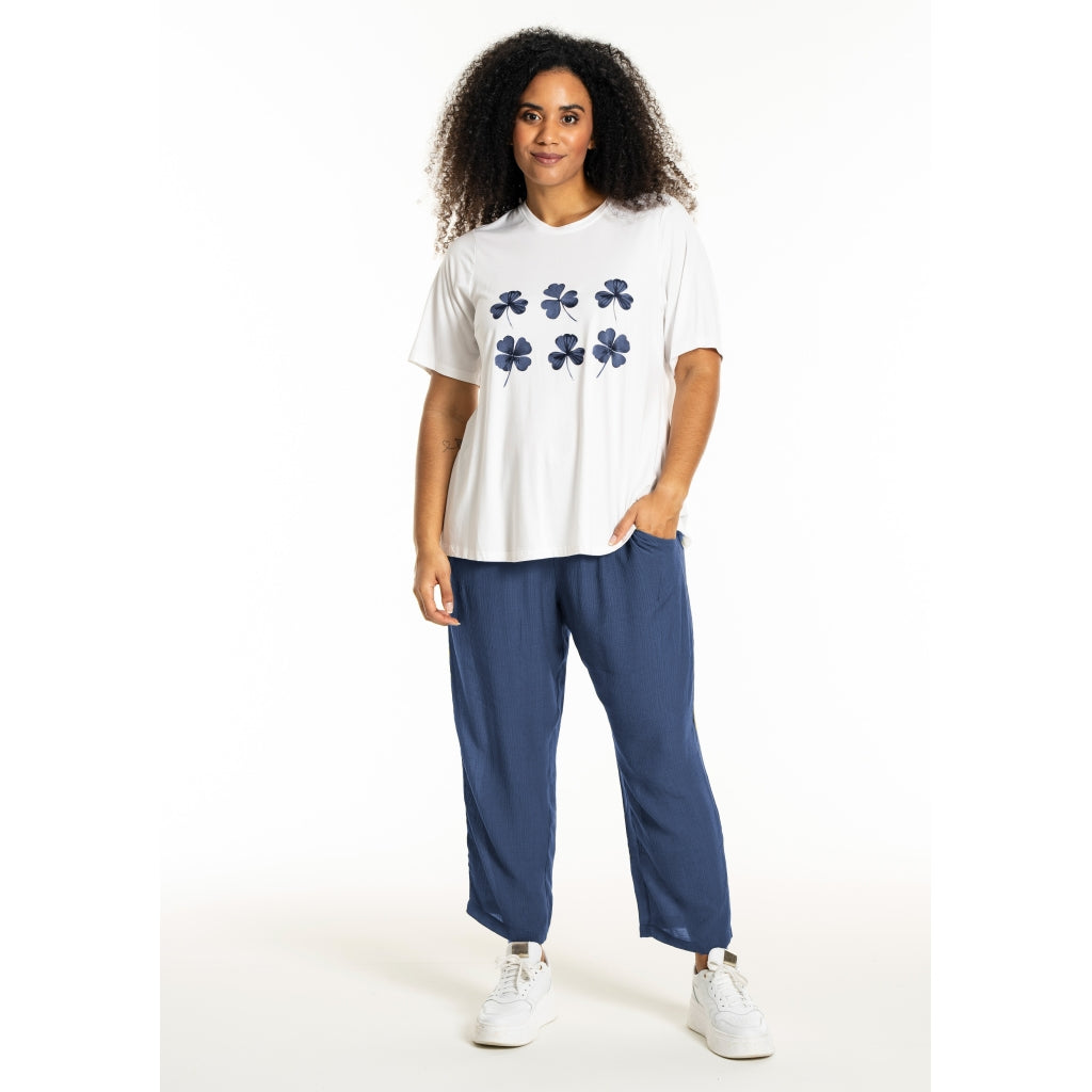 Studio SBella T-Shirt with print T-Shirt White with blue print