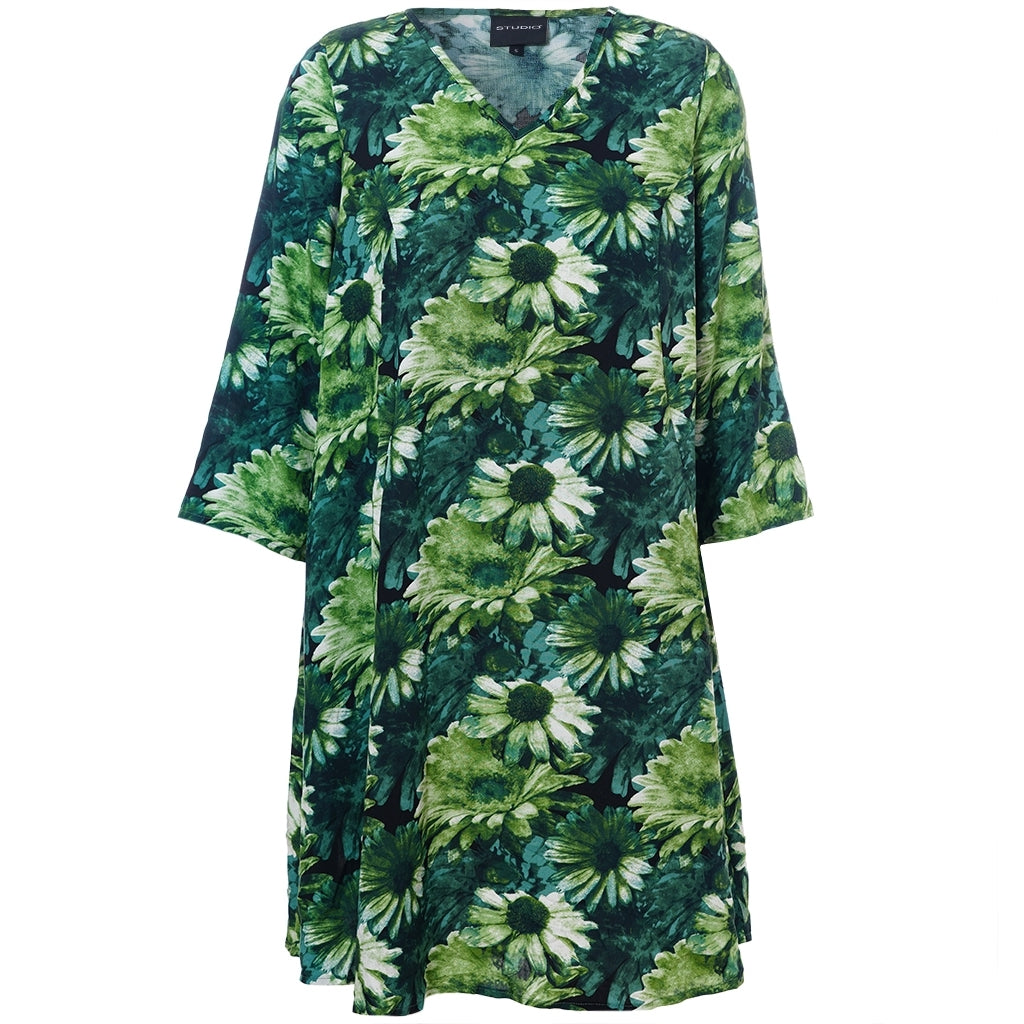 Studio SBirgitte Dress Dress Green flower mix