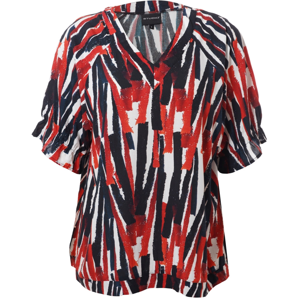 Studio SDasie Blouse Blouse White with red stripes