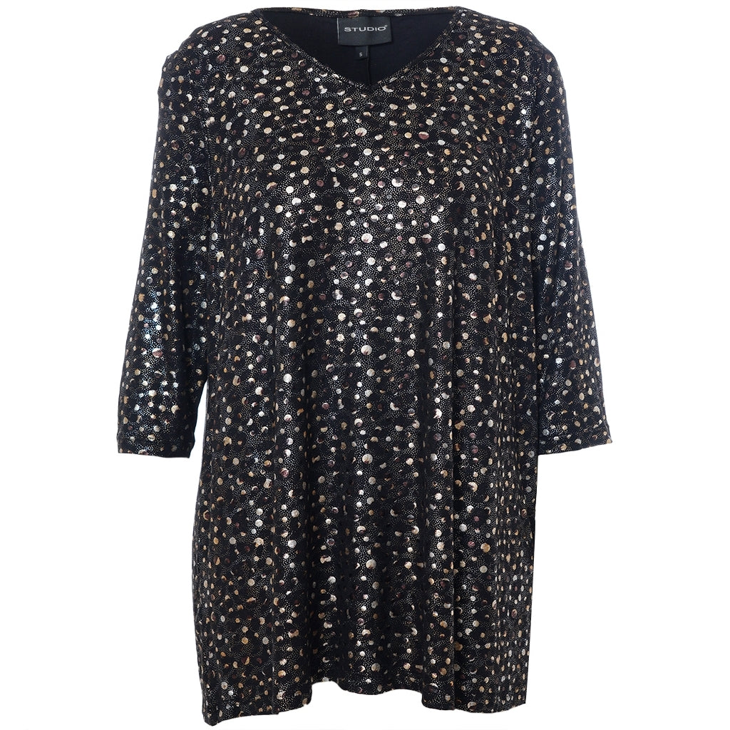 Studio SDitte Tunic Tunic Black with camel patterns