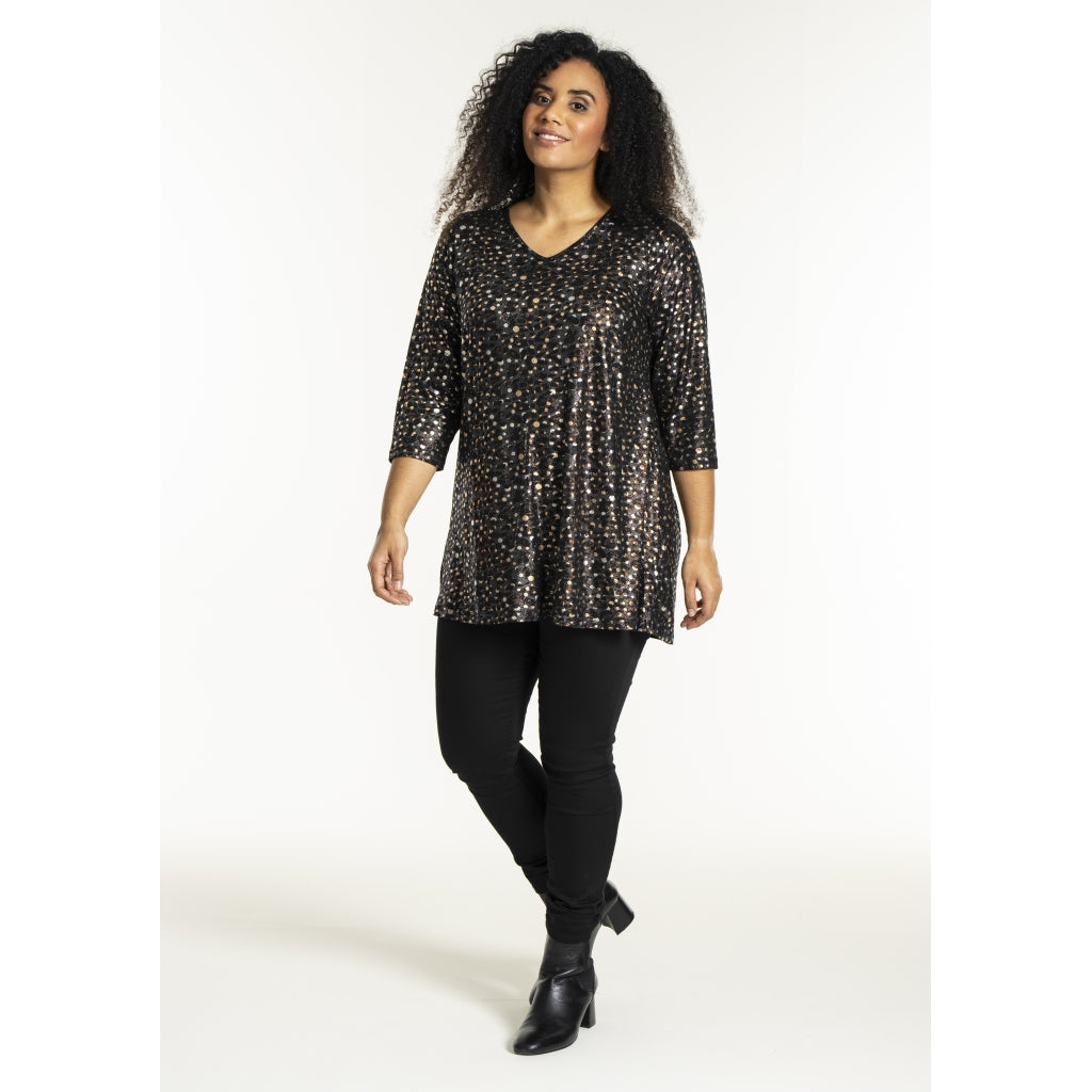 Studio SDitte Tunic Tunic Black with camel patterns