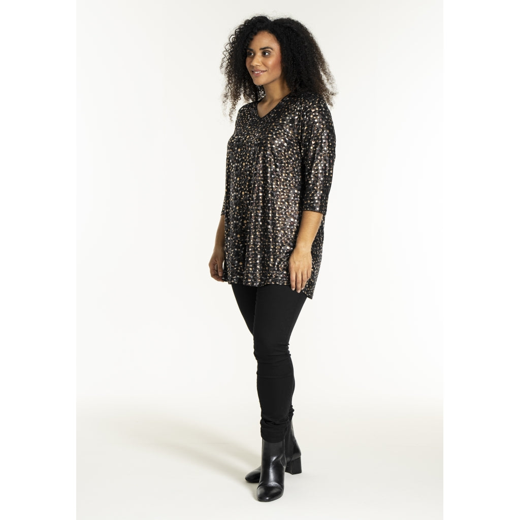 Studio SDitte Tunic Tunic Black with camel patterns