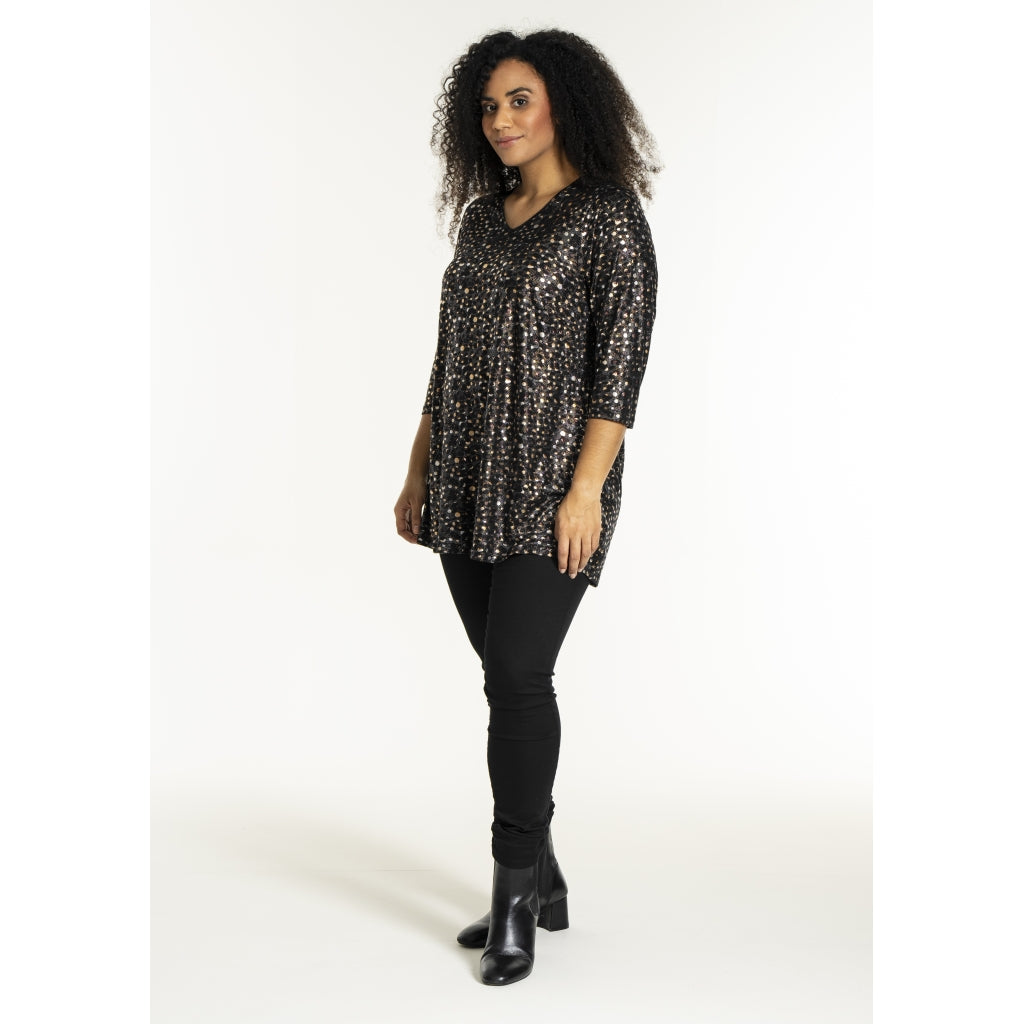 Studio SDitte Tunic Tunic Black with camel patterns