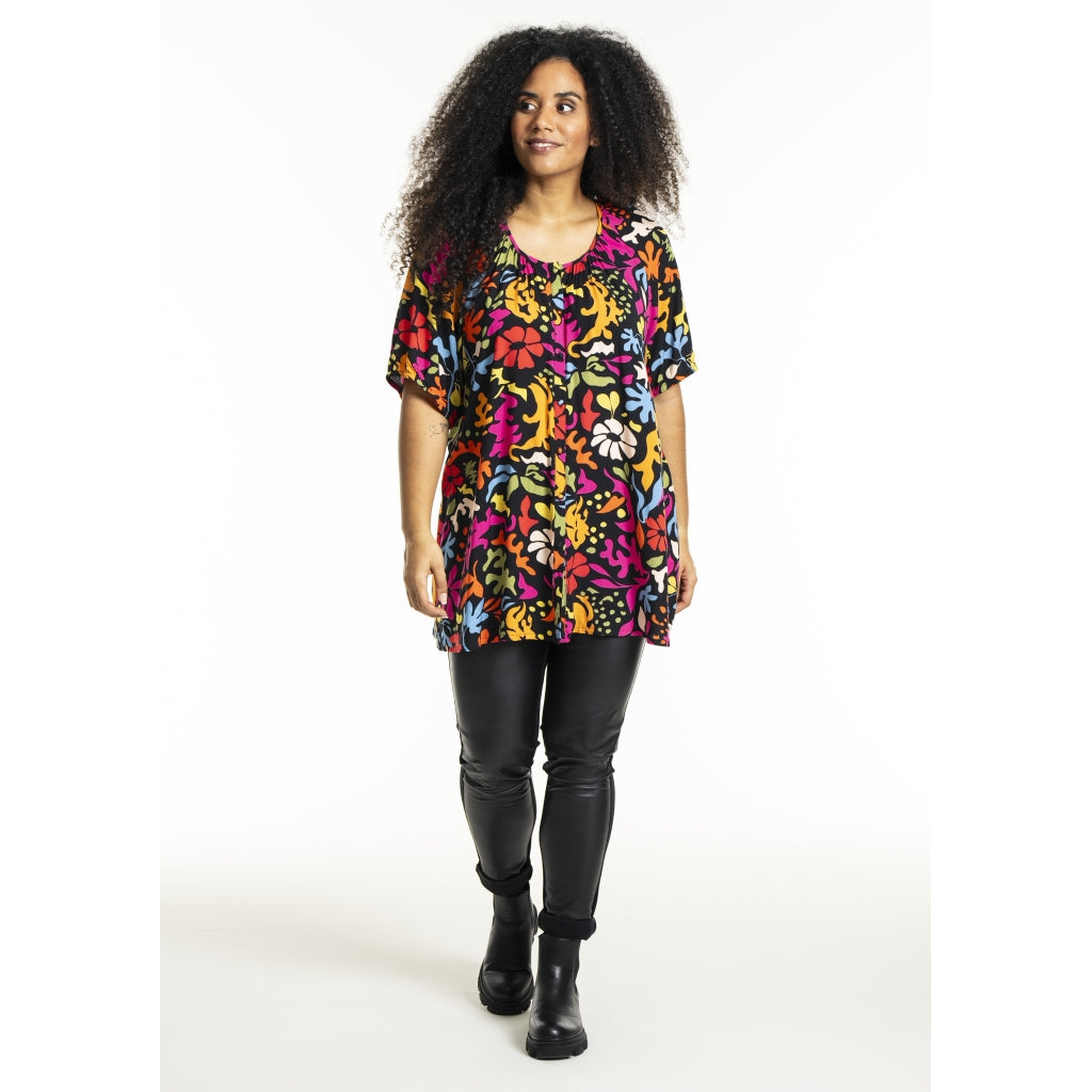 Studio SDorine Tunic Tunic Black with Multi printed