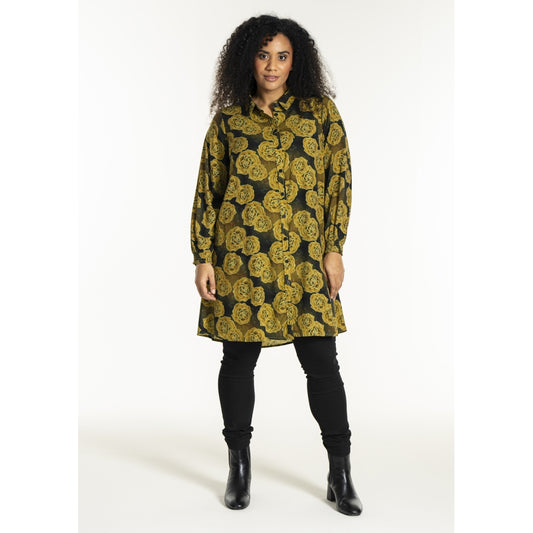 Studio SEmilie Shirt Shirt Green and curry roses