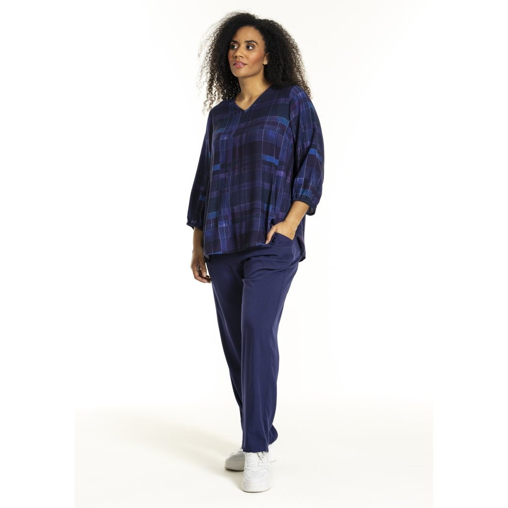 Studio SEmmy Blouse Blouse Purple Checks