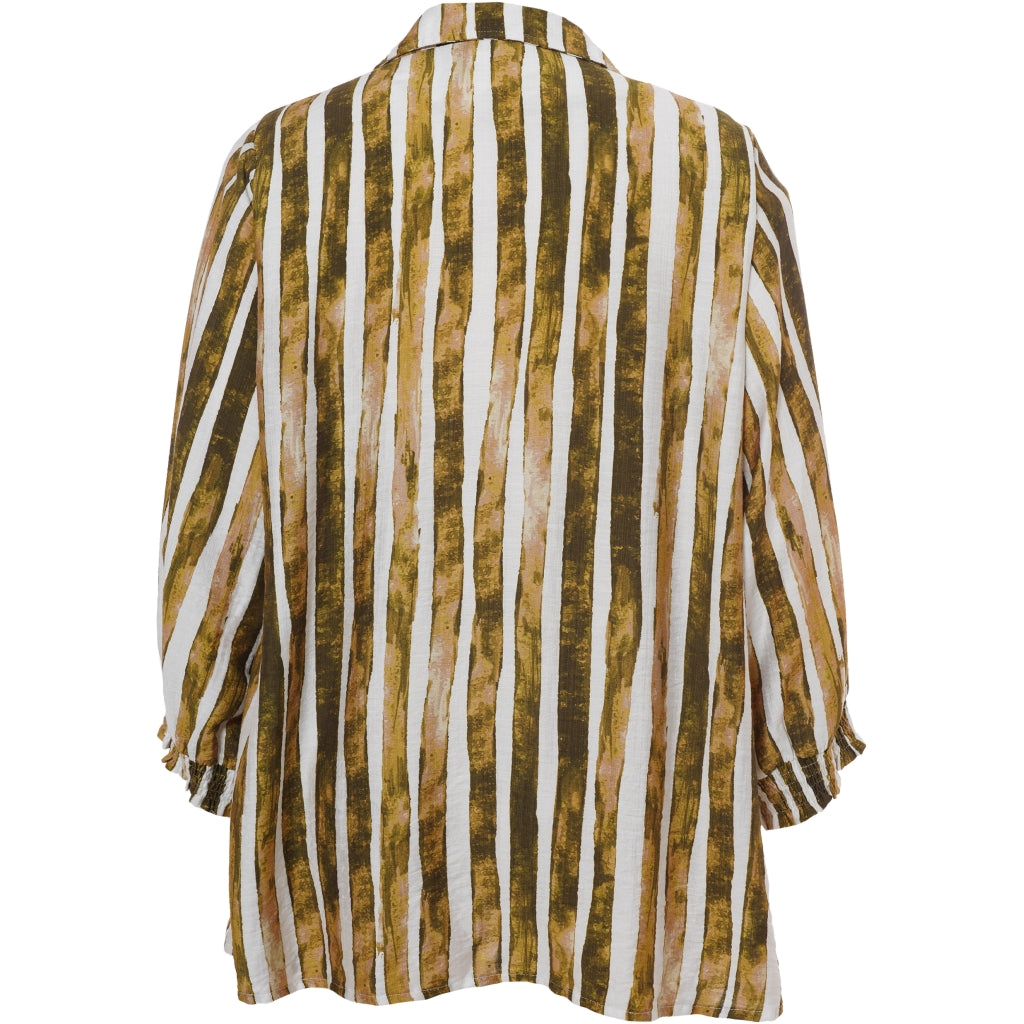 Studio SGrit Shirt Shirt White/green stripes