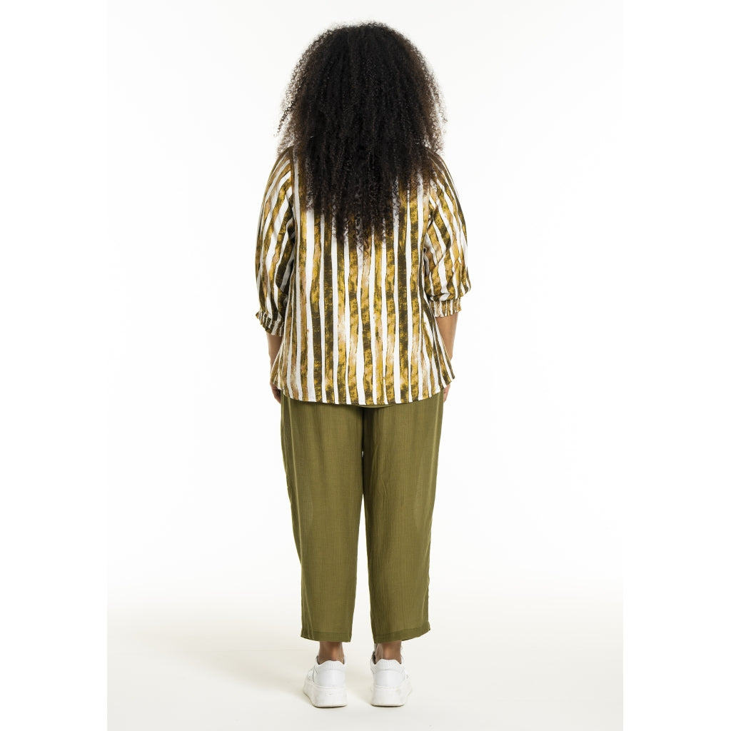 Studio SGrit Shirt Shirt White/green stripes