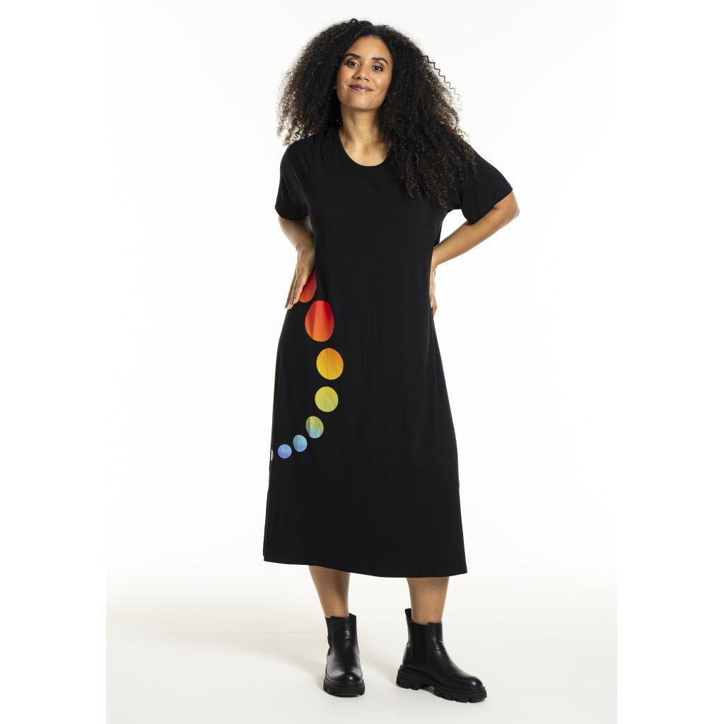 Studio SHana Dress with print Dress Black with Multi colour