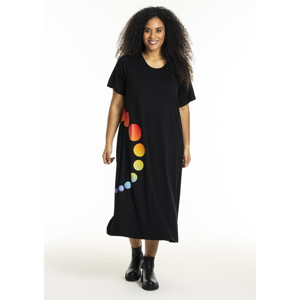 Studio SHana Dress with print Dress Black with Multi colour