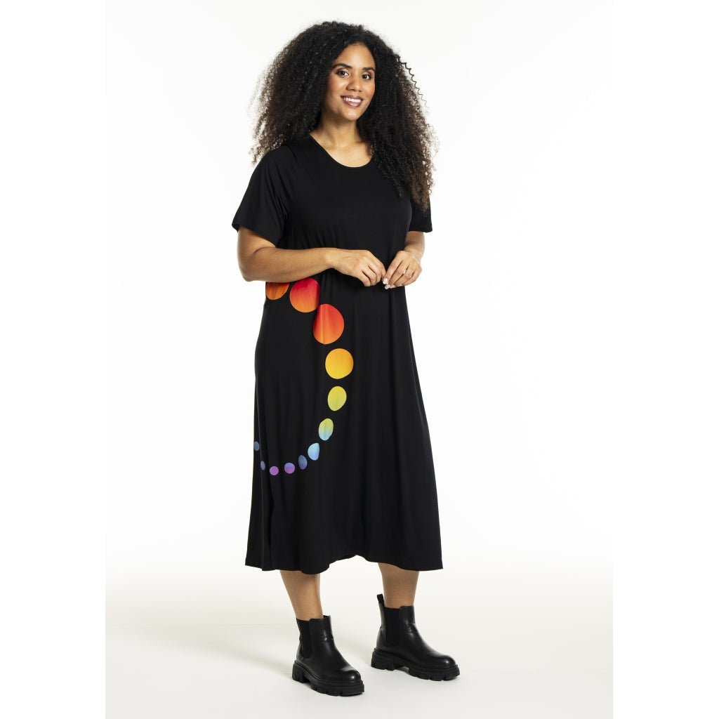 Studio SHana Dress with print Dress Black with Multi colour