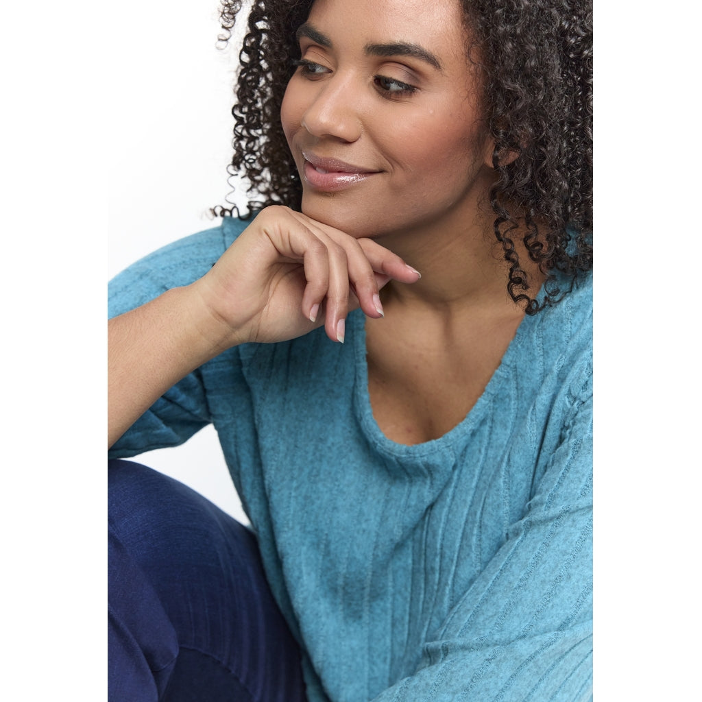 Studio SIlana Knitted Blouse Blouse Turquoise