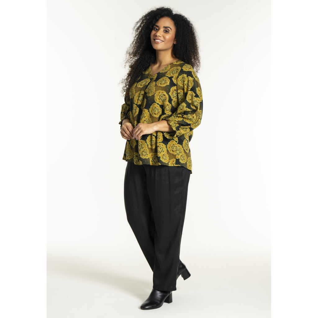 Studio SJustina Blouse Blouse Green and curry roses