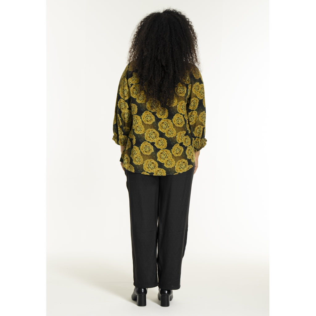 Studio SJustina Blouse Blouse Green and curry roses