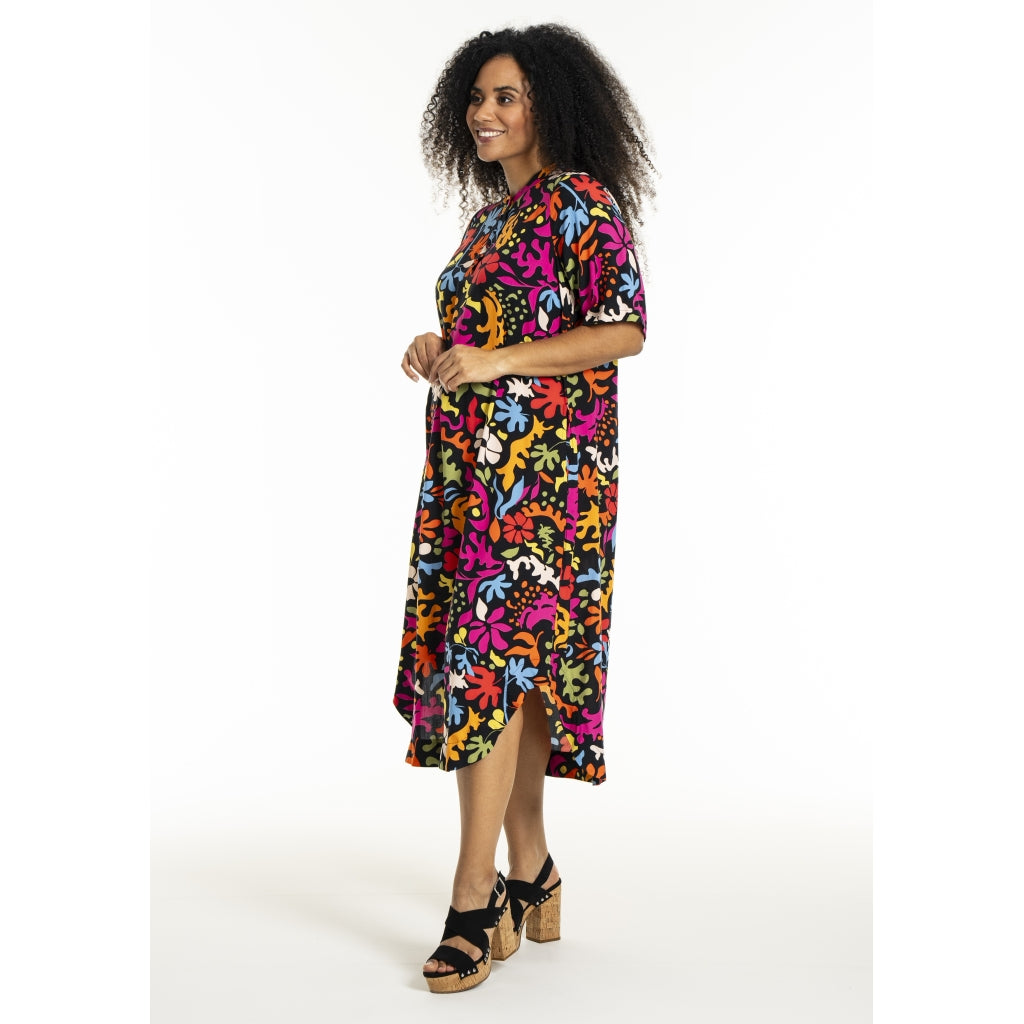 Studio SLani Long dress Dress Black with Multi printed