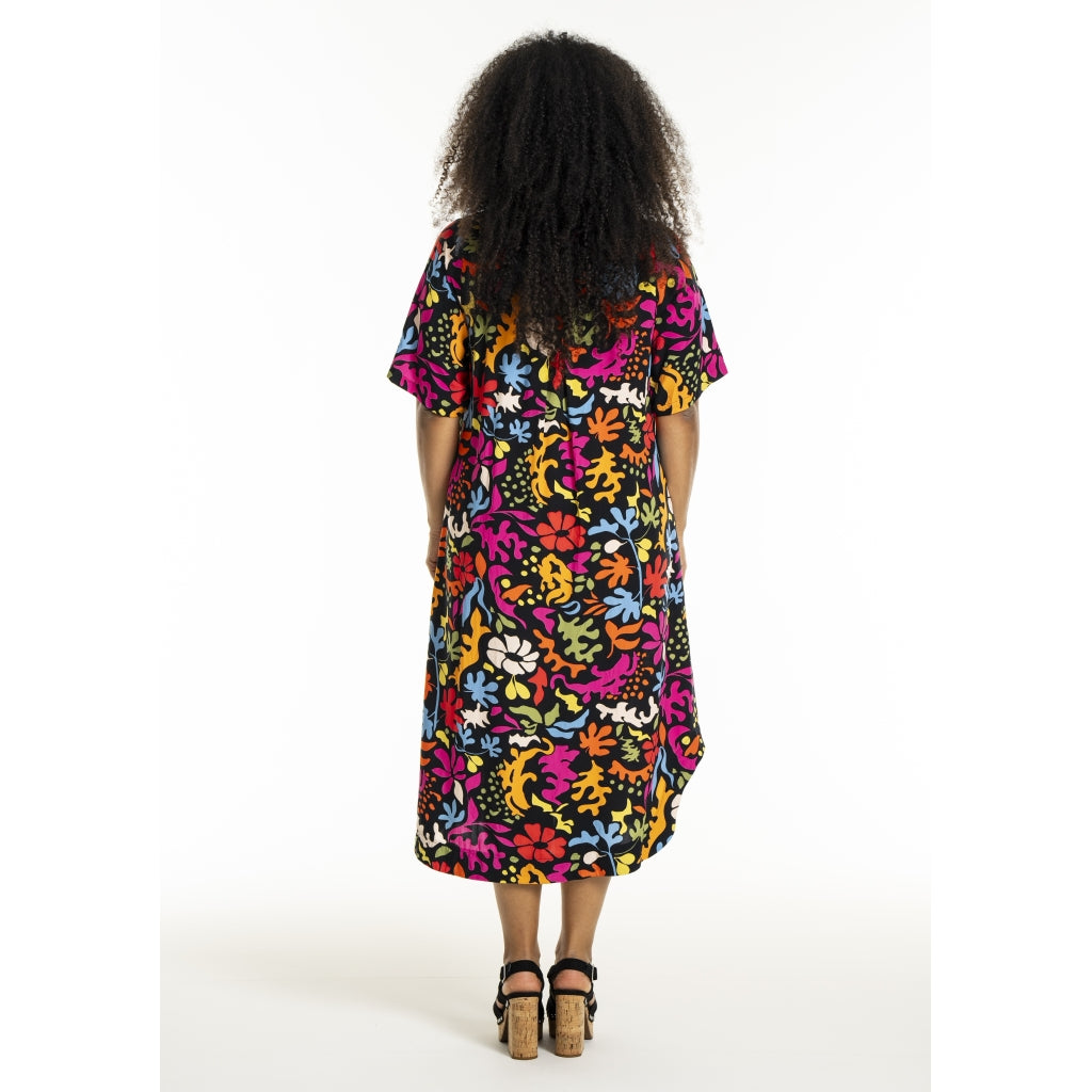 Studio SLani Long dress Dress Black with Multi printed