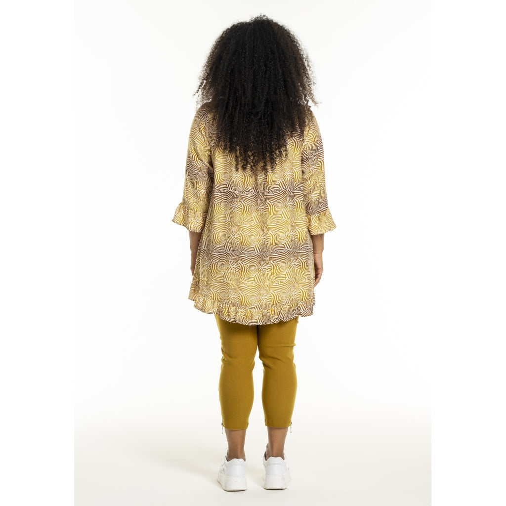 Studio SLena pants with zipper 7/8 Pant Yellow