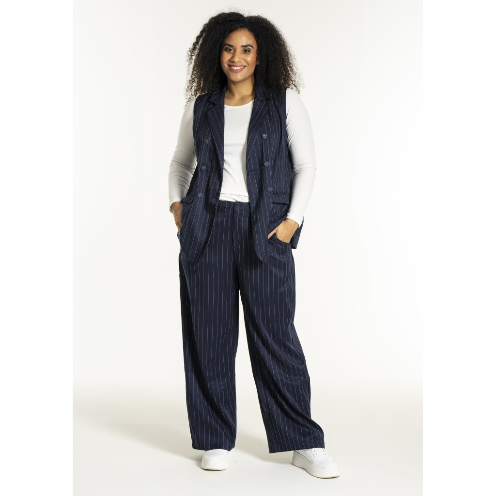 Studio SNaia vest Vest Blue-white pinstripe