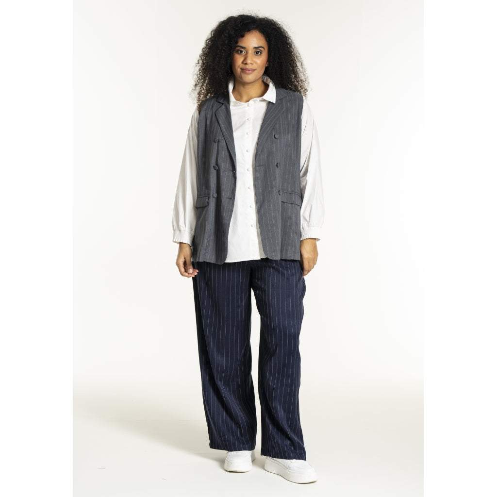 Studio SNaia vest Vest Grey-white pinstripe