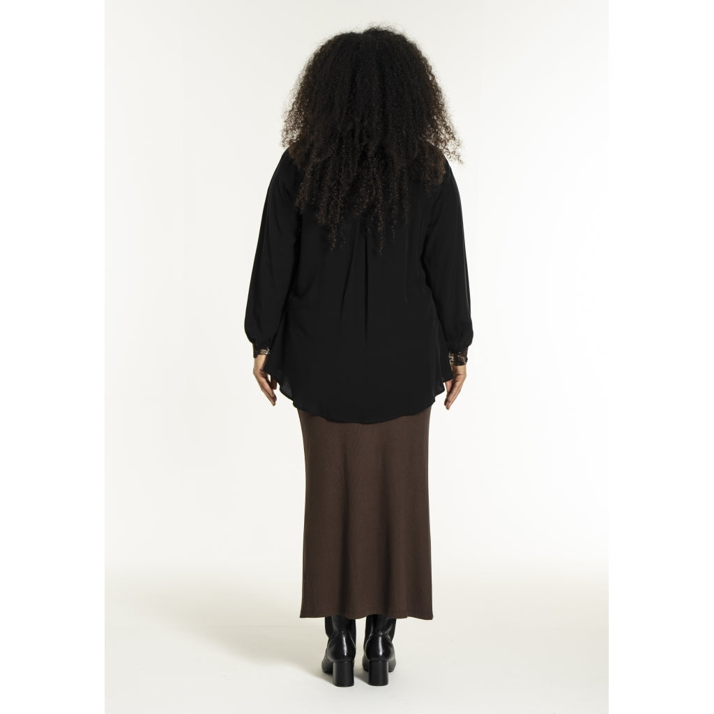 Studio SNicolette Shirt Shirt Black with brown animal print