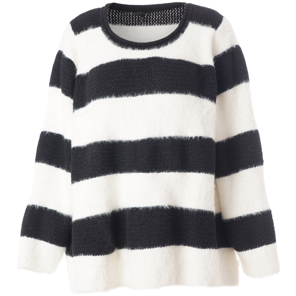 Studio SNoralise Sweater with stripes Sweater Black/White stripe