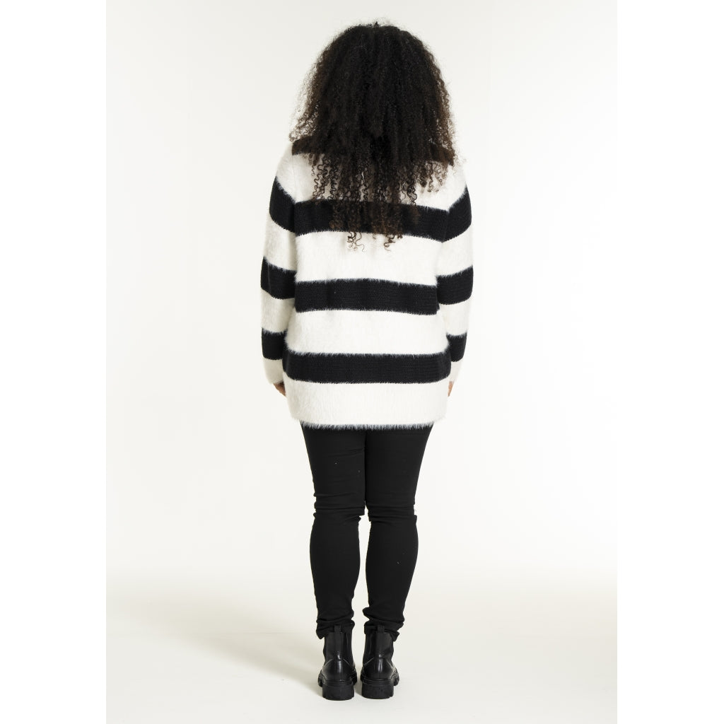 Studio SNoralise Sweater with stripes Sweater Black/White stripe