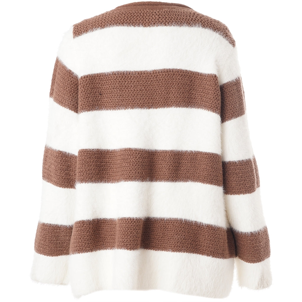 Studio SNoralise Sweater with stripes Sweater Brown/White stripe