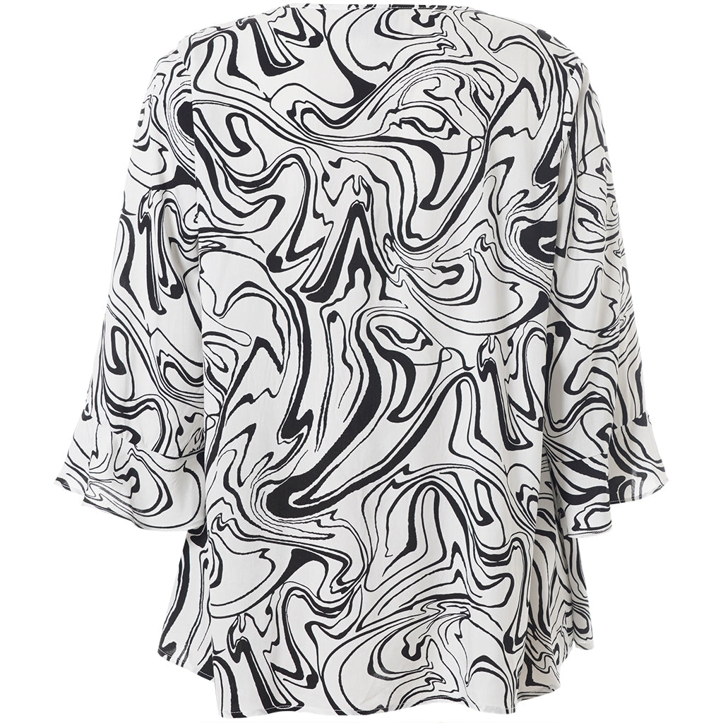Studio STheresa Blouse Blouse White with Black zebra
