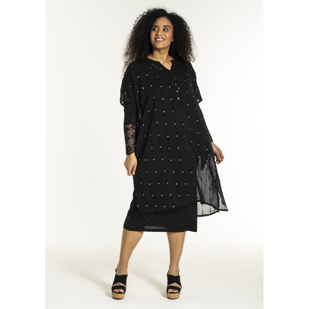 Studio SUlla Dress Dress Black with gold squares