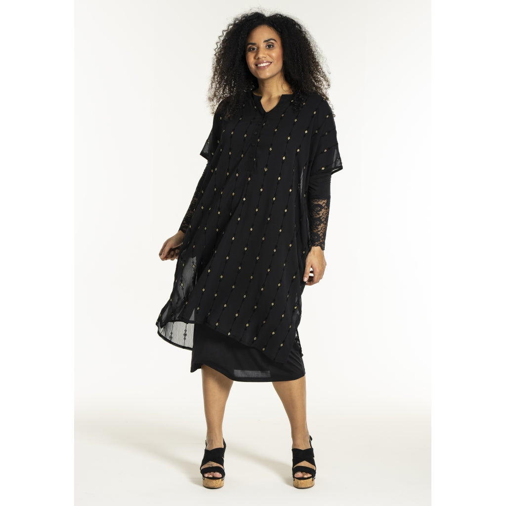 Studio SUlla Dress Dress Black with gold squares