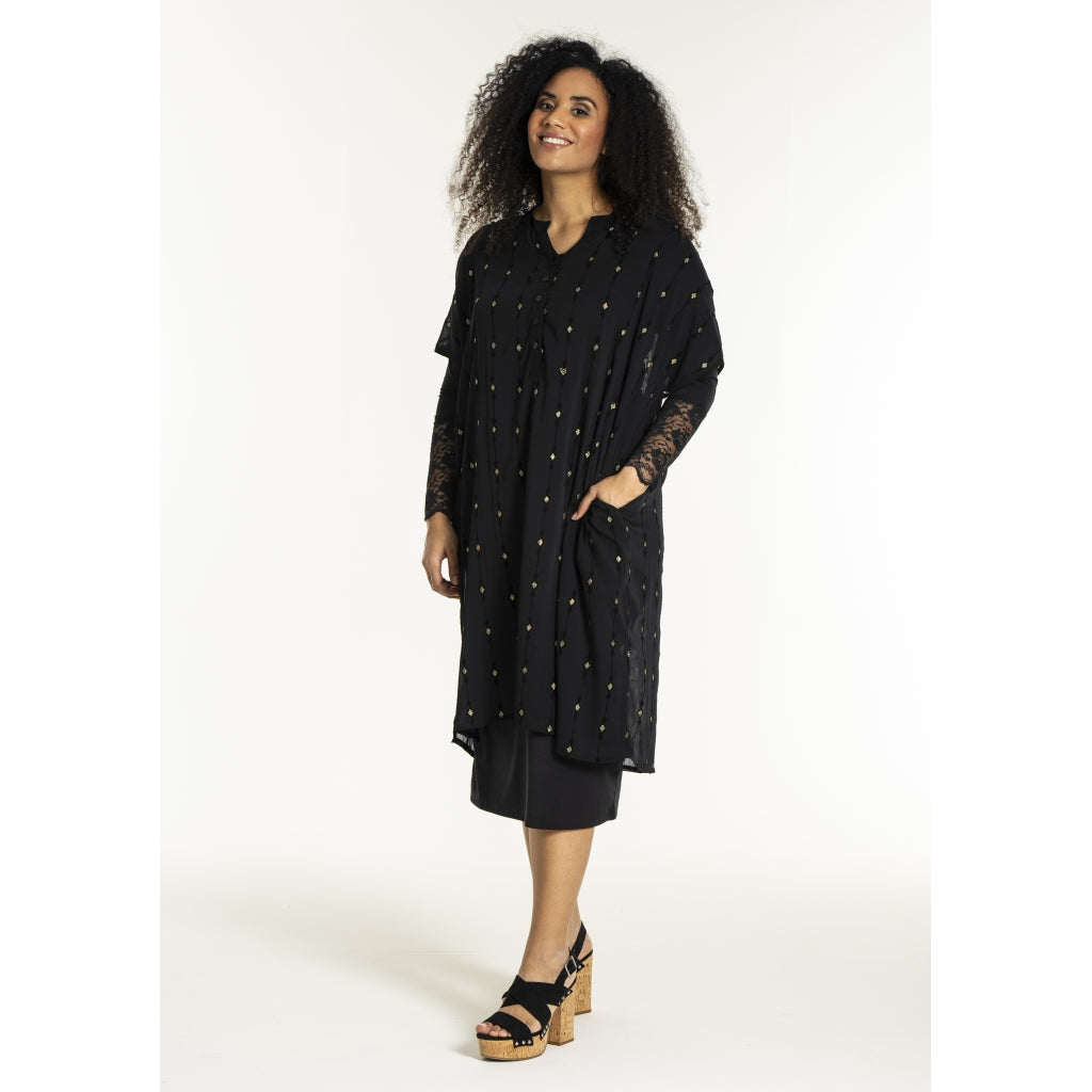 Studio SUlla Dress Dress Black with gold squares