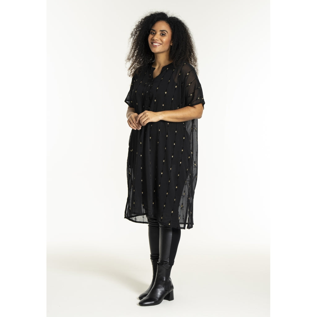 Studio SUlla Dress Dress Black with gold squares