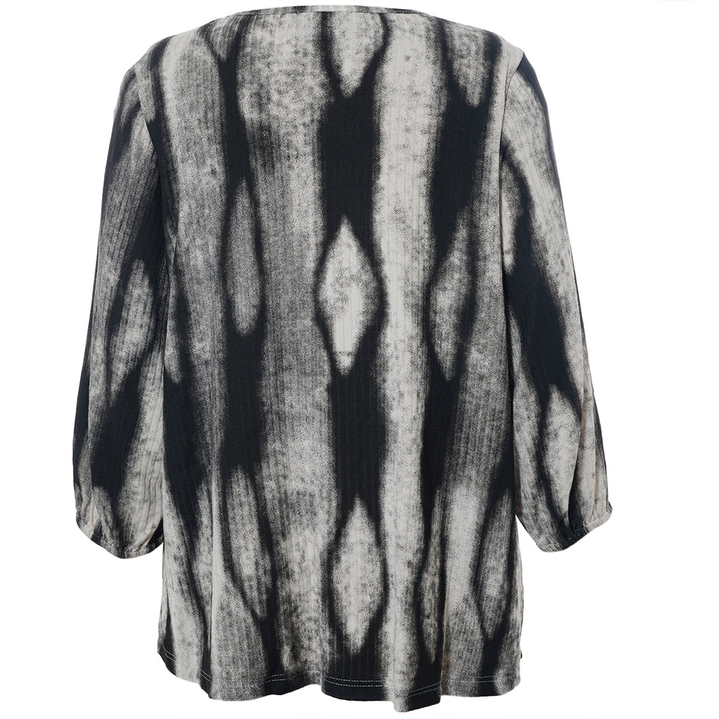 Studio SVitta Blouse Blouse Black/Grey Melange print