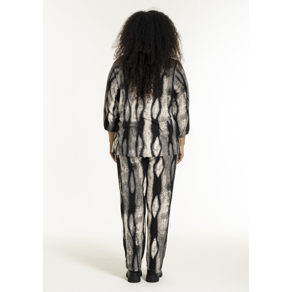 Studio SVitta Blouse Blouse Black/Grey Melange print