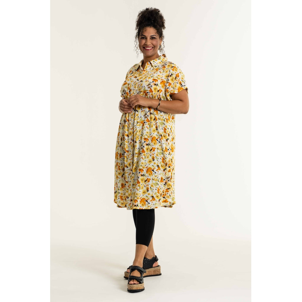 Studio Abeline Shirt Dress Shirt Dress Yellow flowers