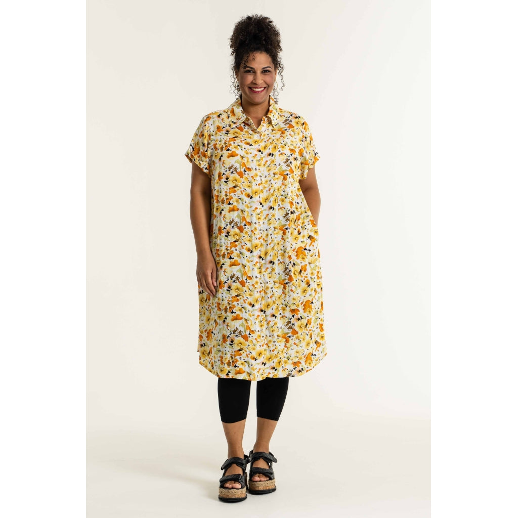 Studio Abeline Shirt Dress Shirt Dress Yellow flowers