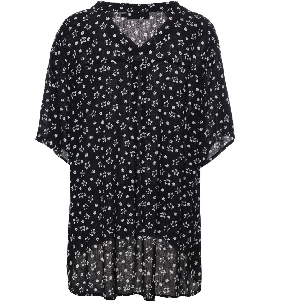 Studio Adda Blouse Blouse Black with flower