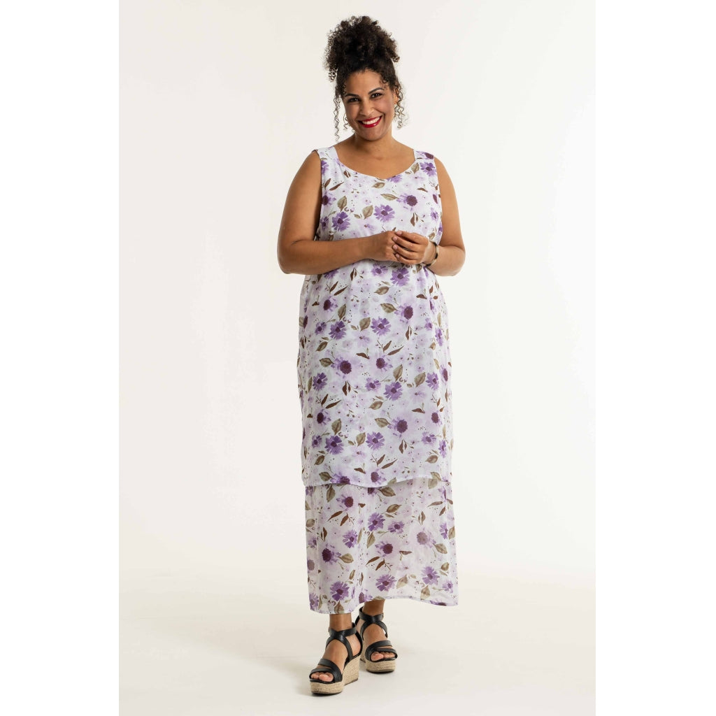 Studio Addie Dress Dress White + purple flowers