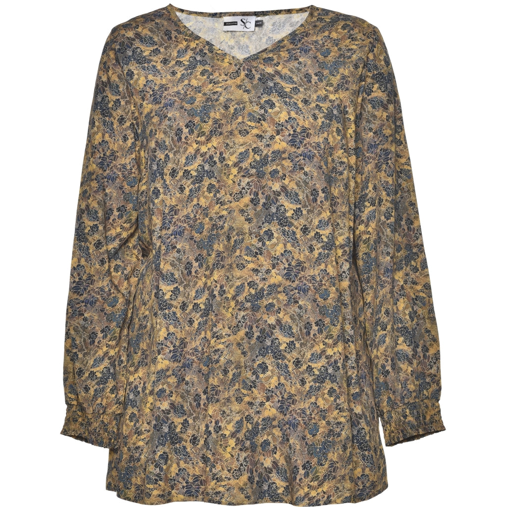 Studio Alberte Blouse Blouse Petrol Flower