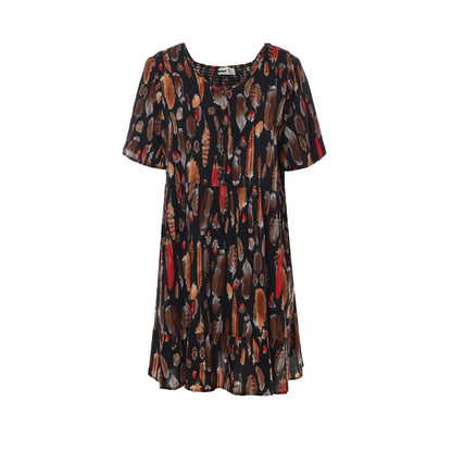 Studio Alida Dress Dress Black brown feathers