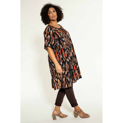 Studio Alida Dress Dress Black brown feathers